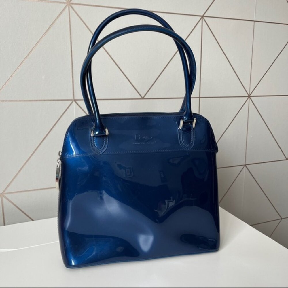 Beijo Blue Patent Purse